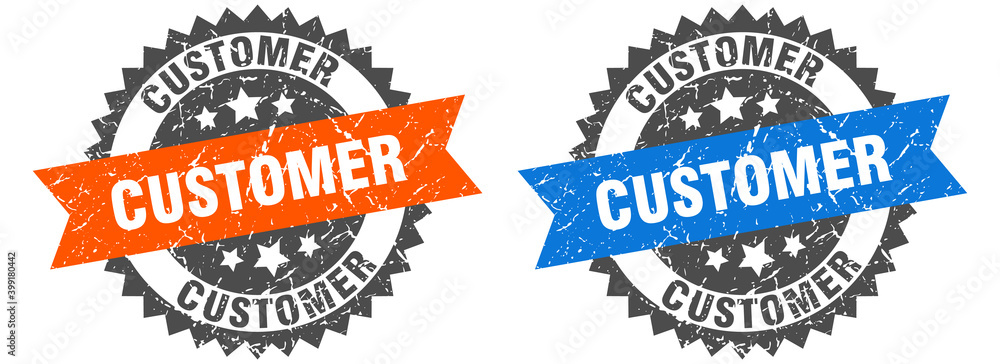 Obraz premium customer band sign. customer grunge stamp set