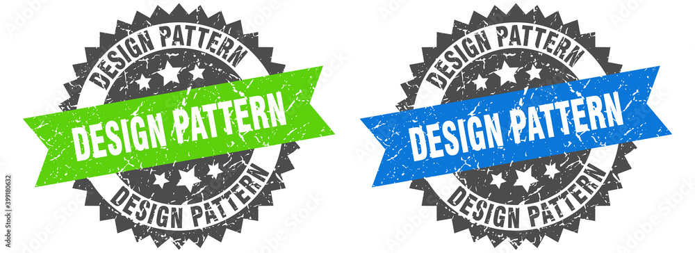 Obraz premium design pattern band sign. design pattern grunge stamp set