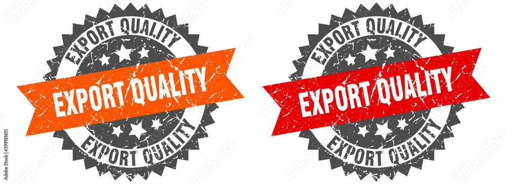 Obraz premium export quality band sign. export quality grunge stamp set