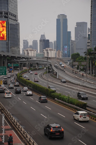 Traffic in the Jakarta city