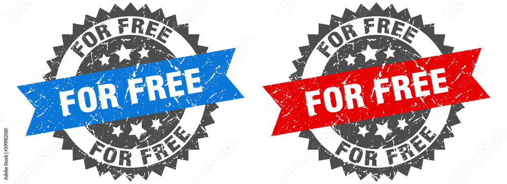 Fototapeta premium for free band sign. for free grunge stamp set