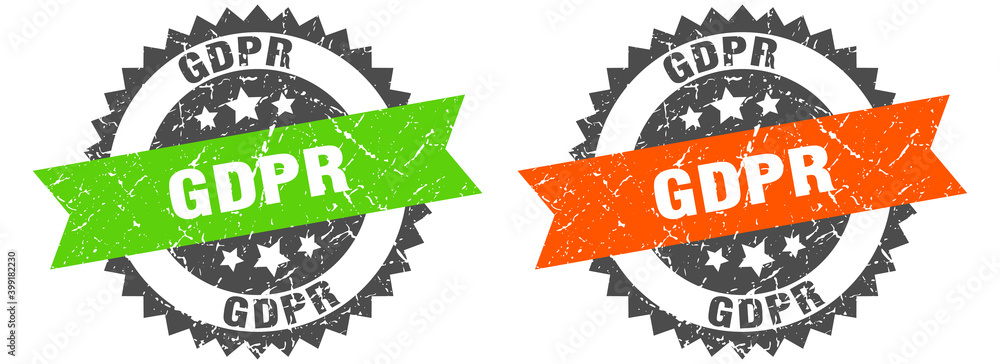 Obraz premium gdpr band sign. gdpr grunge stamp set