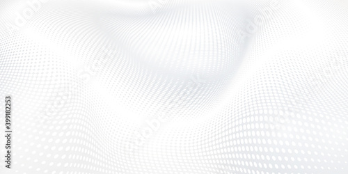 Abstract grey background poster with dynamic waves. technology network Vector illustration..