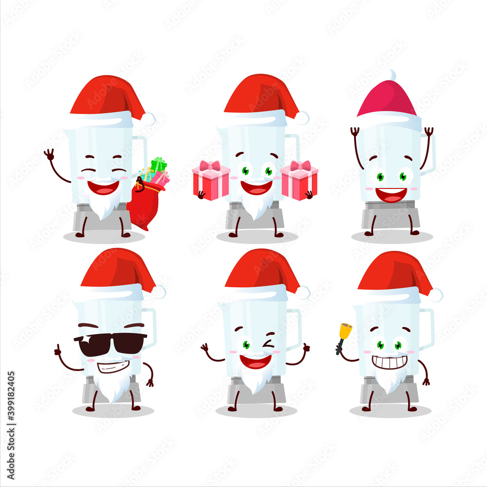 Santa Claus emoticons with blender cartoon character Santa Claus emoticons with blender cartoon character
