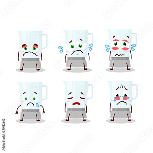 Blender cartoon in character with sad expression