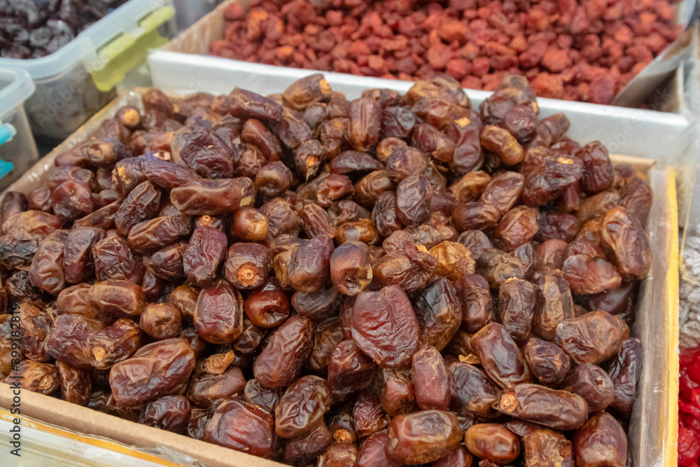 Dried dates at a Thai market Dried dates at a Thai market