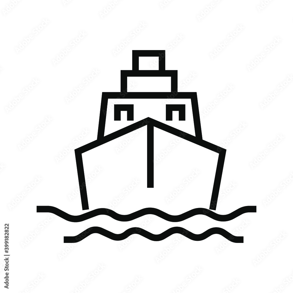 cruise ship icon. line style icon vector cruise ship icon. line style icon vector