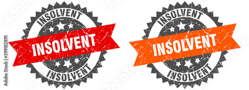 insolvent band sign. insolvent grunge stamp set