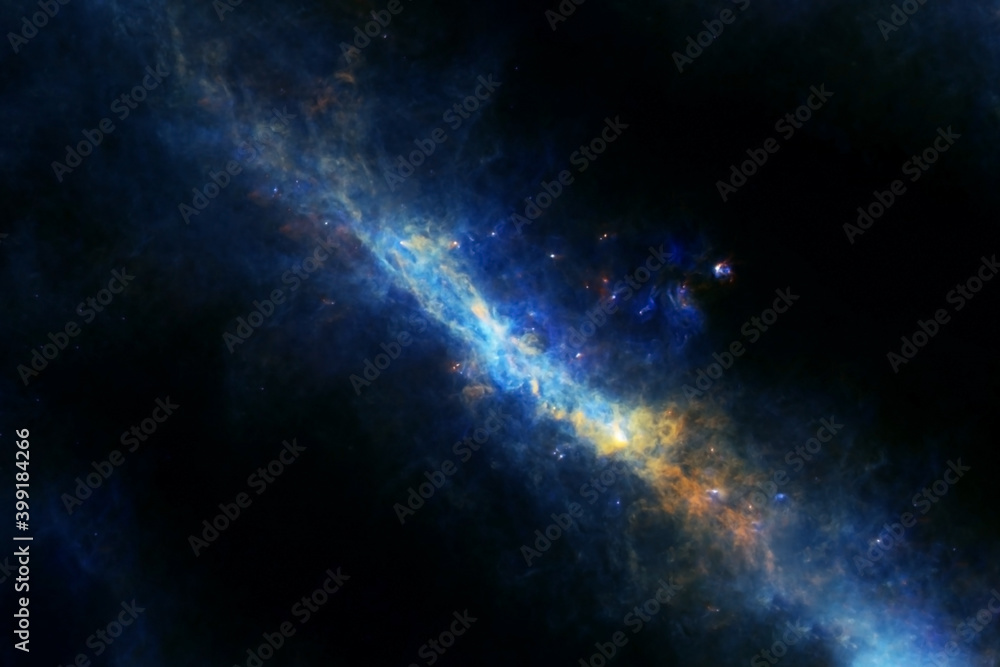 Fototapeta premium Beautiful colored galaxy in deep space. Elements of this image were furnished by NASA.