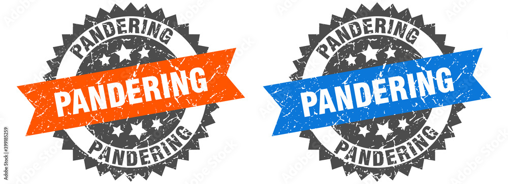 Obraz premium pandering band sign. pandering grunge stamp set