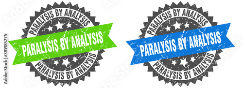 paralysis by analysis band sign. paralysis by analysis grunge stamp set