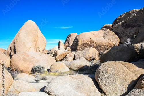 An overlooking view of nature in Joshua Tree National Park, California