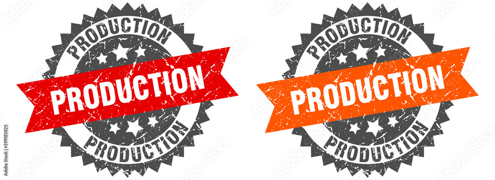 Obraz premium production band sign. production grunge stamp set