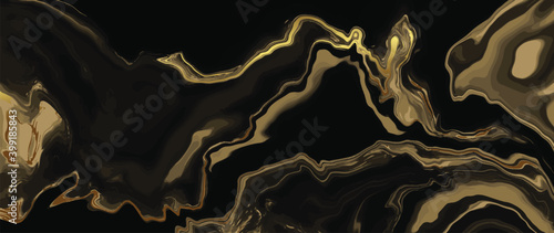 Marble and gold abstract background texture. Vector marbling  with natural luxury style swirls of marble and gold powder.