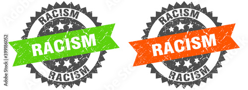racism band sign. racism grunge stamp set