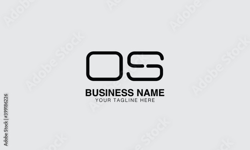 OS O S initial modern minimal creative logo vector template image