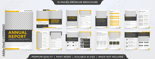 business annual report template with clean and minimalist style use for business brochure and proposal