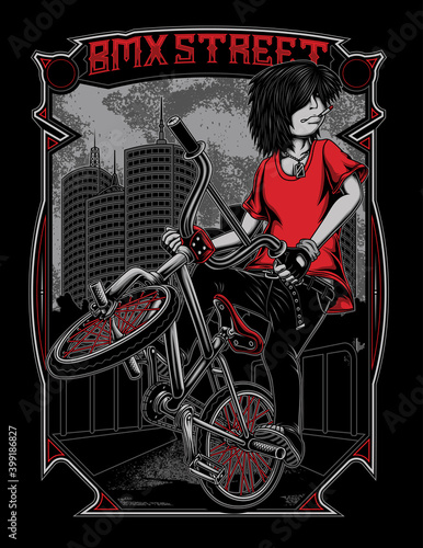 illustration of a bmx cyclist

