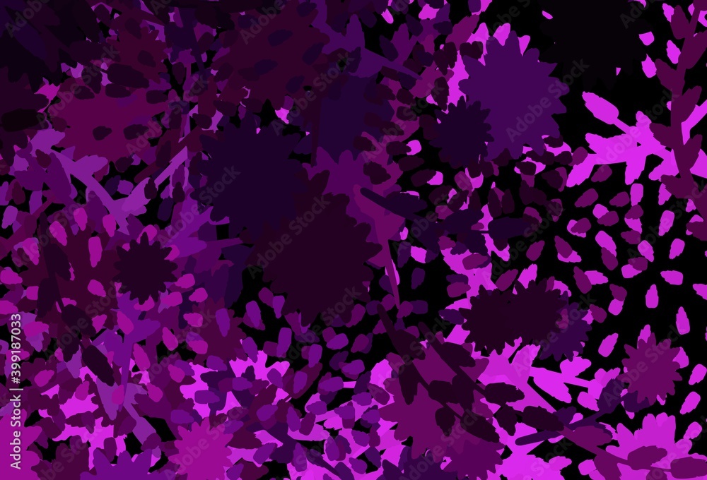 Dark Pink vector texture with abstract forms.