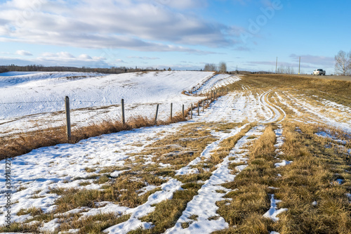 Alberta rural landscape in winter season