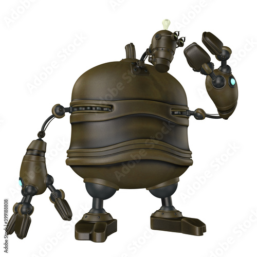 3d render of a toon robot