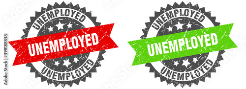unemployed band sign. unemployed grunge stamp set