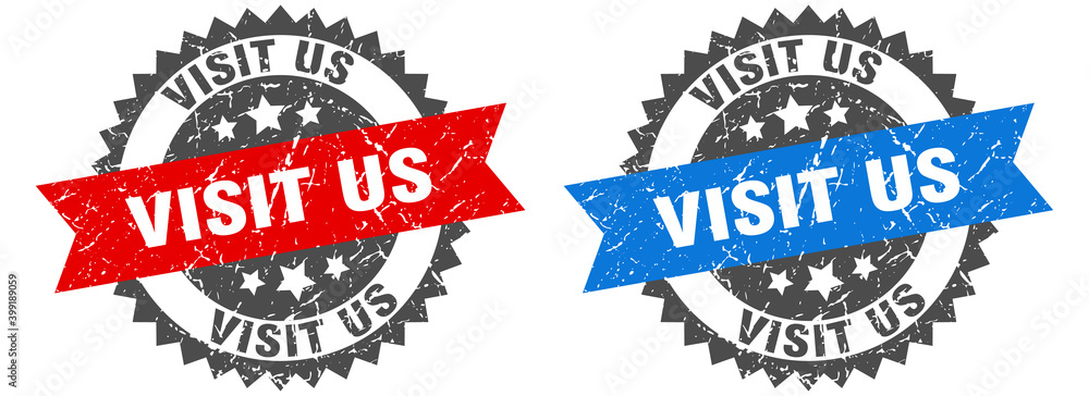 Obraz premium visit us band sign. visit us grunge stamp set