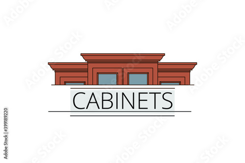 Vector illustration of Cabinets business concept