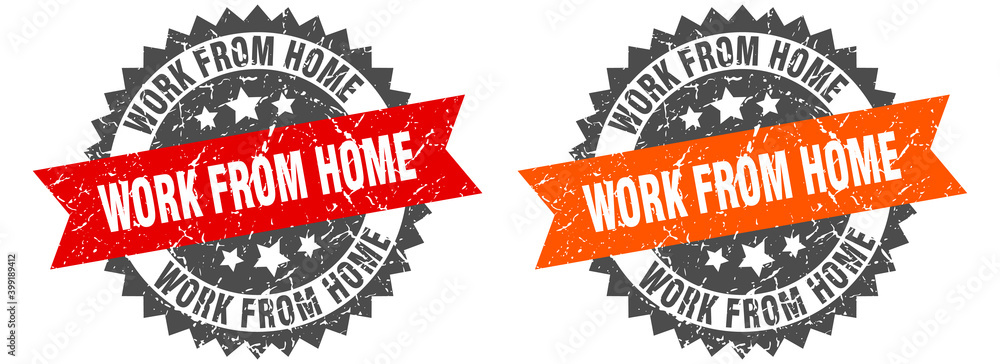 work from home band sign. work from home grunge stamp set