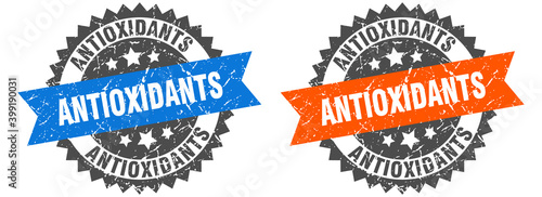 antioxidants band sign. antioxidants grunge stamp set