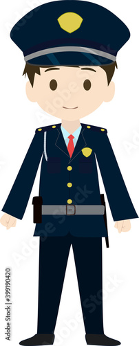 かわいい警備員のイラスト