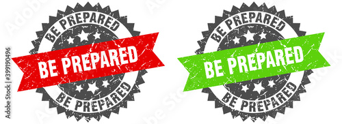 be prepared band sign. be prepared grunge stamp set