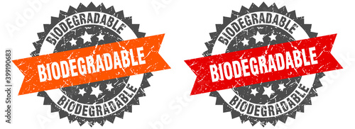 biodegradable band sign. biodegradable grunge stamp set
