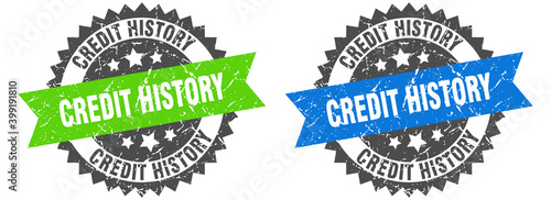 credit history band sign. credit history grunge stamp set