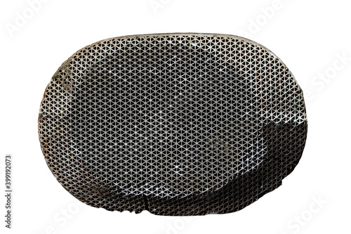 Fotografie catalytic converter White background, reduce pollution,Closeup