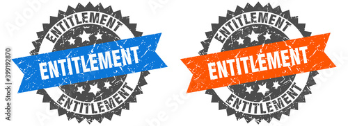 entitlement band sign. entitlement grunge stamp set