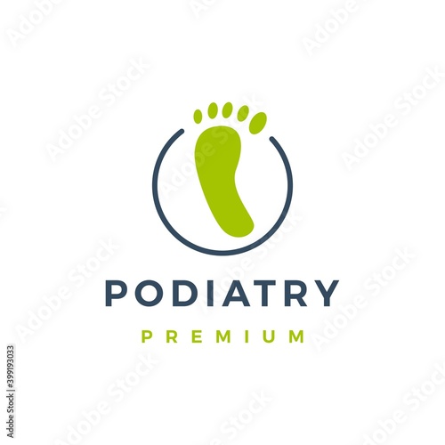foot feet podiatry logo vector icon illustration