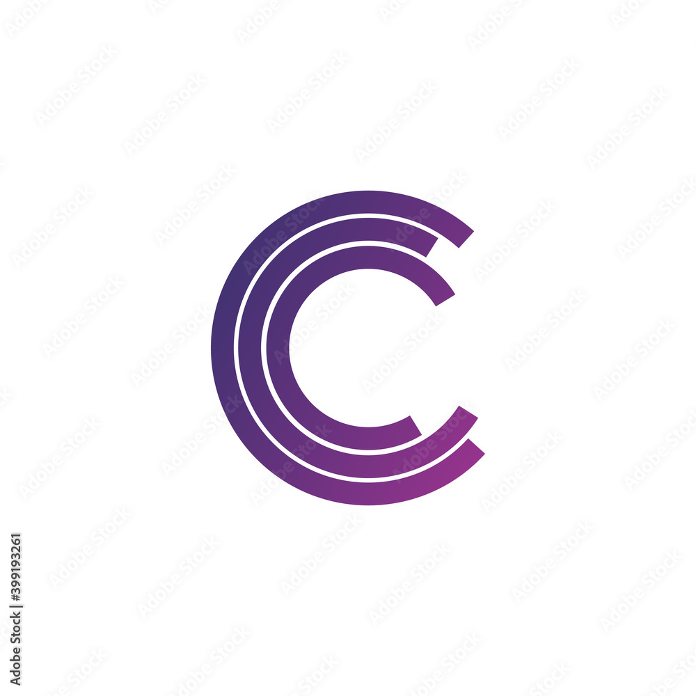 Letter C logo icon design template element. Stock vector illustration isolated on white background. Letter C logo icon design template element. Stock vector illustration isolated on white background.
