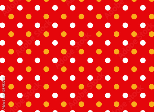 ドット　パターン　レッド　イエロー　背景素材