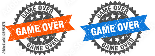 game over band sign. game over grunge stamp set
