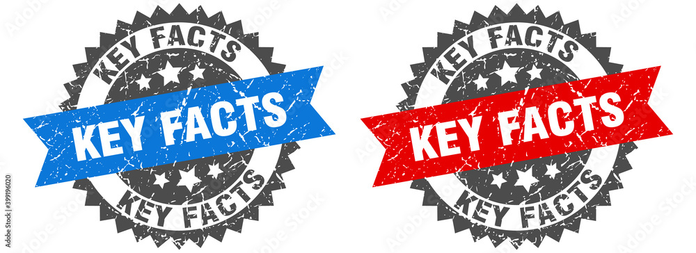 Obraz premium key facts band sign. key facts grunge stamp set