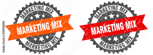 marketing mix band sign. marketing mix grunge stamp set