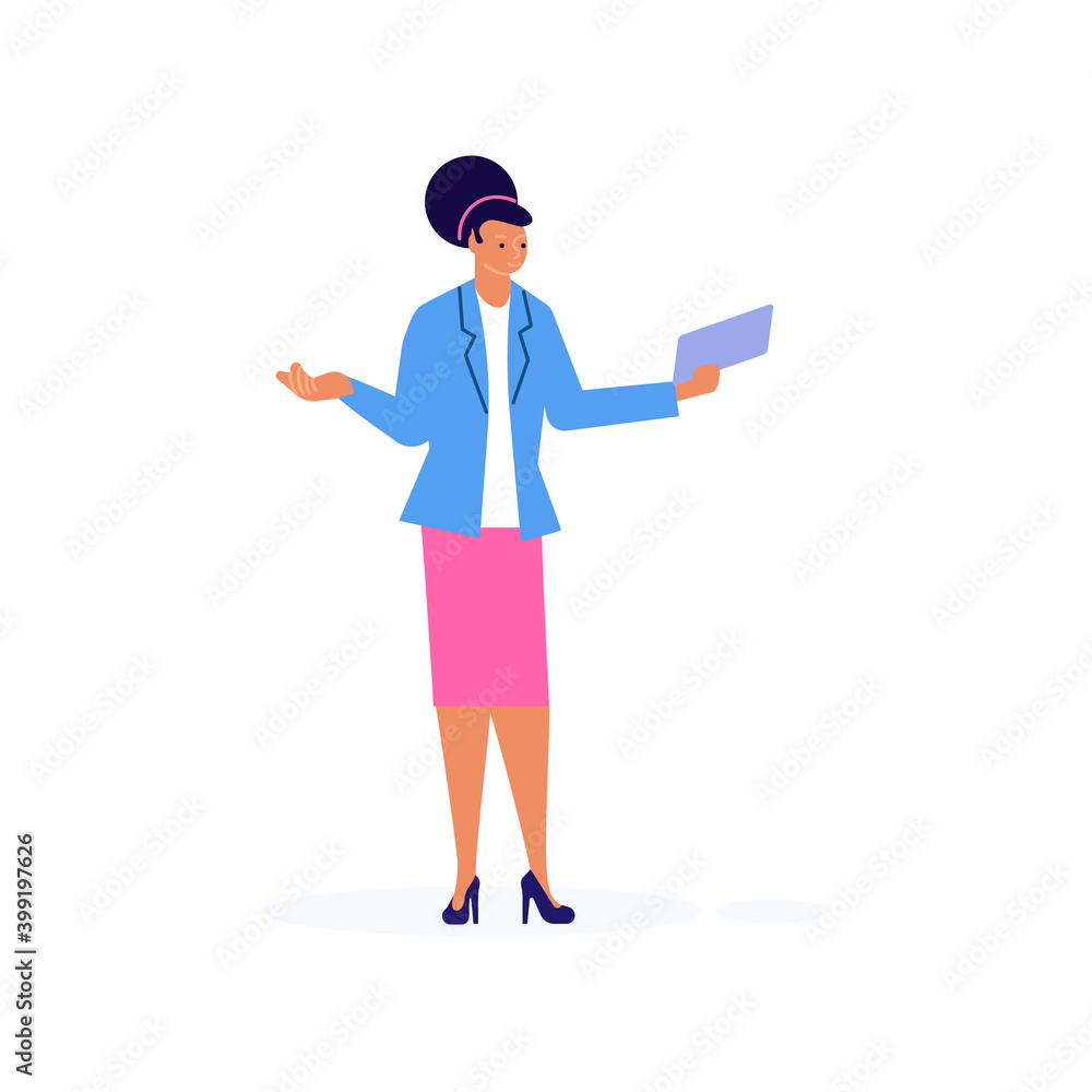 Puzzled businesswoman throws up her hands in disbelief vector illustration. Perplexed girl showing doubt gesture. Woman wondering question answer. Puzzled businesswoman throws up her hands in disbelief vector illustration. Perplexed girl showing doubt gesture. Woman wondering question answer.