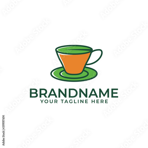 tea logo design, vector icon symbol illustration