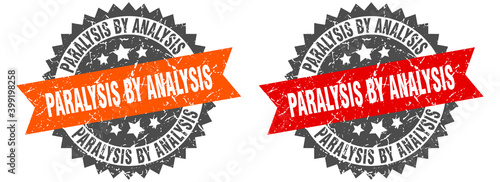 paralysis by analysis band sign. paralysis by analysis grunge stamp set