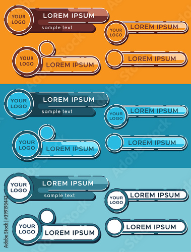 Lower thirds templates for social media

