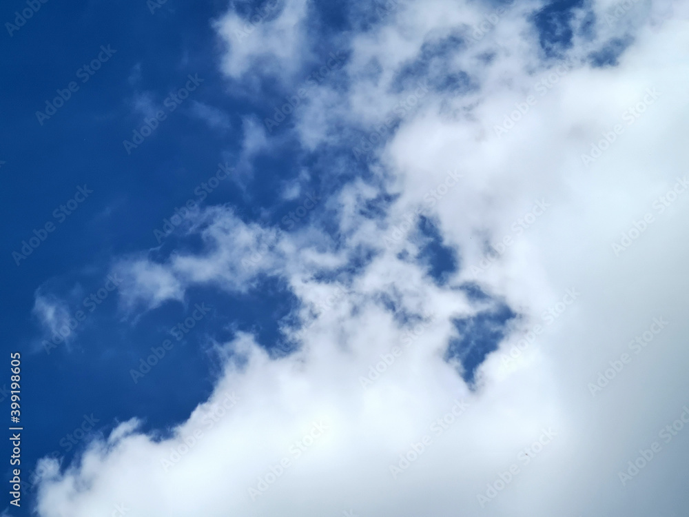 Bright blue sky and cloud background Bright blue sky and cloud background