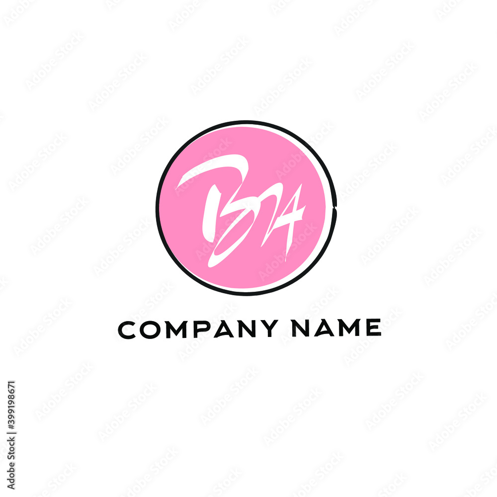 Initial BA beauty monogram and elegant logo design Initial BA beauty monogram and elegant logo design