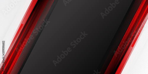 Black red and white abstract contrast background. Black red white business corporate background design with contrast style. Template corporate concept red black grey and white contrast background.