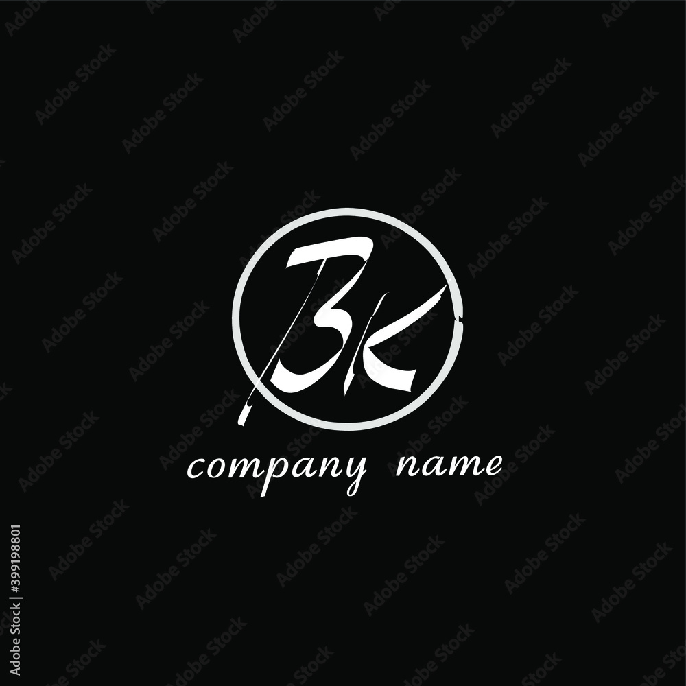 Initial BK beauty monogram and elegant logo design Initial BK beauty monogram and elegant logo design